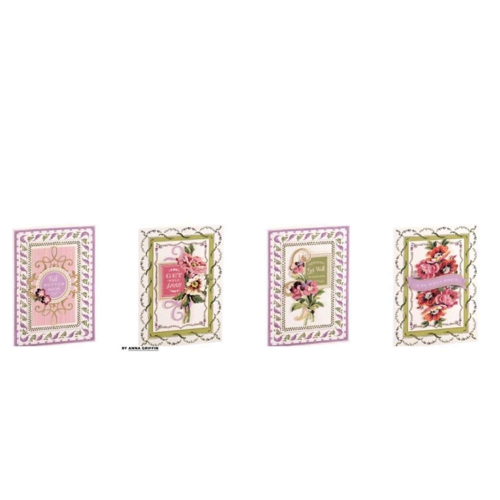 Anna Griffin | Get Well Painted Cardmaking Kit | Makes 4 Cards | SB719